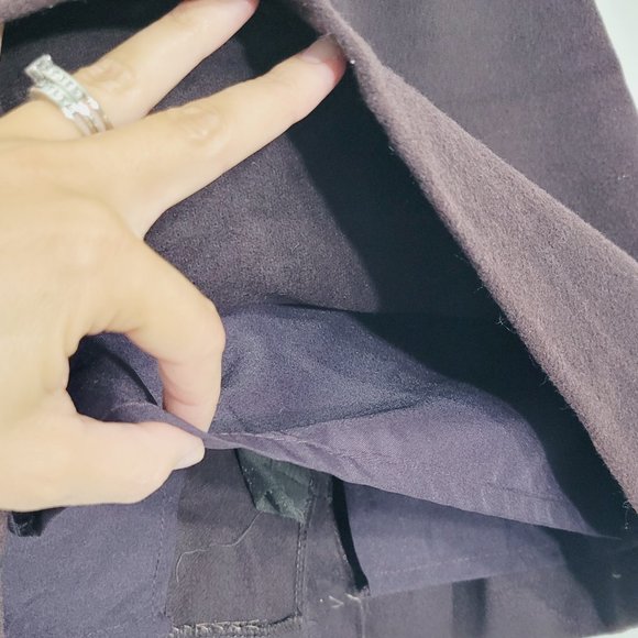 San Francisco Women Vintage Wool Cashmere Blend Eggplant Pruple Skirts Size 7 - Picture 4 of 12